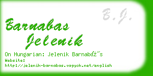 barnabas jelenik business card